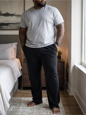 Britches Men’s Black Lounge Jogger Pants  3X Athleisure Sweatpants